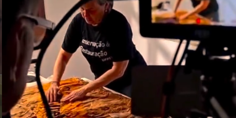 Bastidores do documentário do Projeto de Restauração do acervo museológico de São Leopoldo